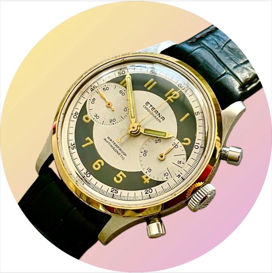 Eterna Montres: Eterna Swiss Vintage Chronograph – D'occasion à lyss par Uhrenparadies 1