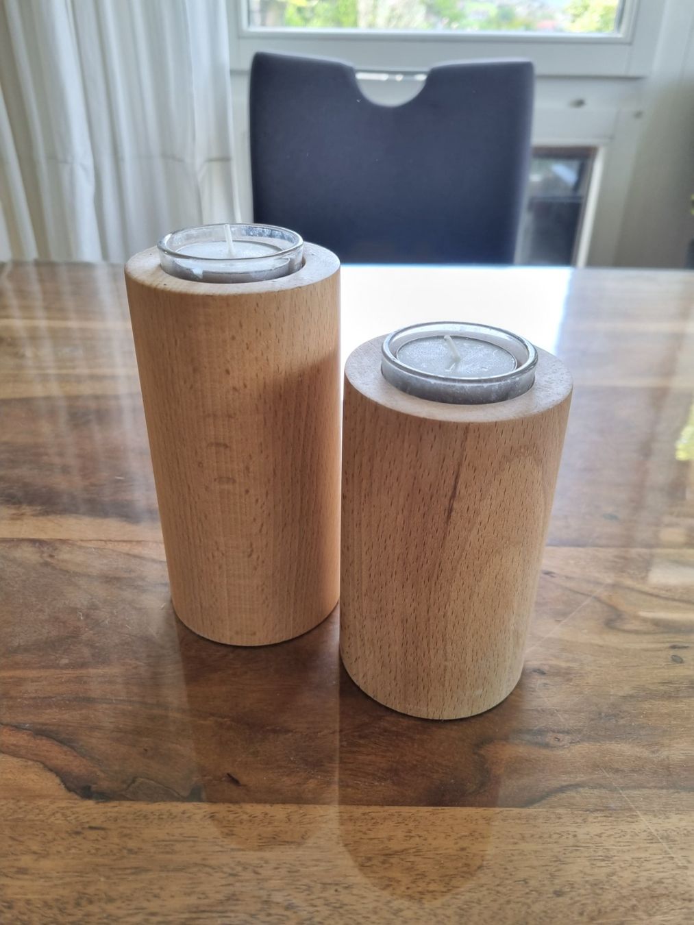 Portacandele: Set Handarbeit Schweizer Holz Teelicht Halter – Usato da Beckenried venduto da lou_two