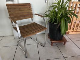 Chaise Métallique Design Bois Teck