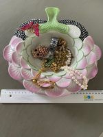 Grosse, seltene Vintage Künstler Porzellan-Schale (signiert)