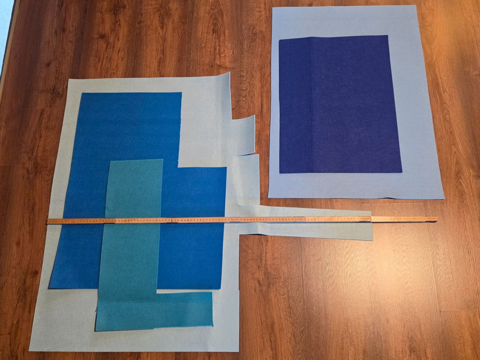 Stoffe: Filz SET ca 3mm blau Bastelfilz – Neu (gemäss Beschreibung) aus Fischbach-Göslikon von PitBullDoll