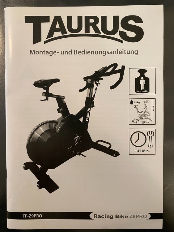 Taurus Ergometer Indoor Bike Z9 Pro (NP CHF 1'673) (Gebraucht) in