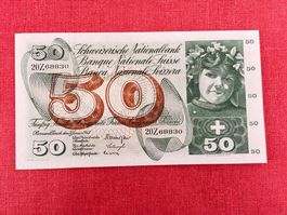 50 Franken Banknote 1965 Super zustand