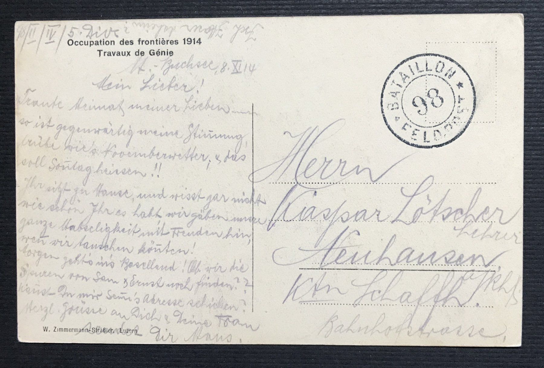 Cartes postales: ALTE ANSICHTSKARTE SCHWEIZER ARMEE 1914 GENIEARBEITEN – D'occasion à Ostermundigen par Heavenmaus75 1