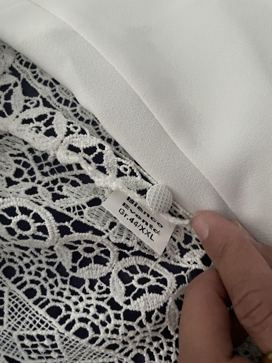 Top: Blanco Evento Top Gr.44/XXL mit Spitze – Usato da Zürich venduto da don_6qbj 1