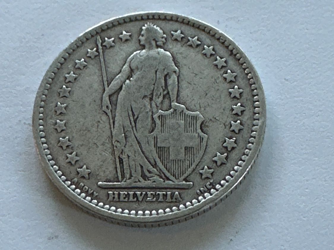 Alle Münzen: 2Fr, 1906 – Gebraucht aus Erlach von gubbe1