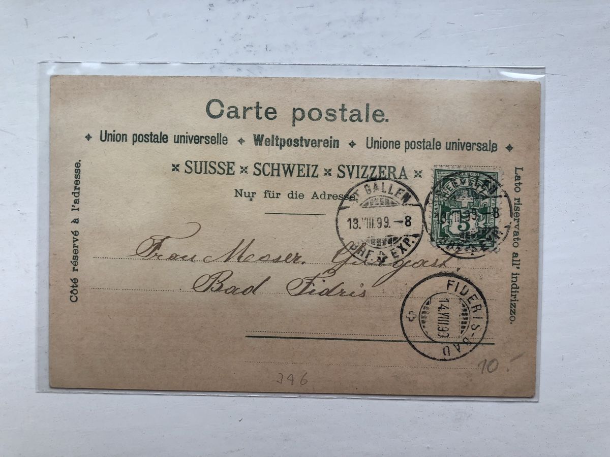 Cartoline postali: 3 ungewöhnliche antike Ansichtskarten ST. GALLEN – Usato da Lufingen venduto da Rac0 1