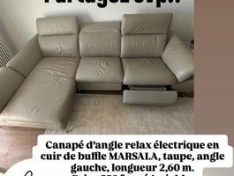 Canapé angle en cuir