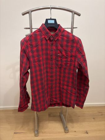 Rotes kariertes Herrenhemd Hollister Gr. L
