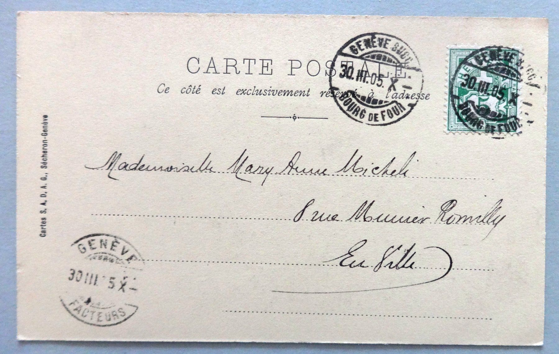 Cartes postales: Genève - Ile Rousseau – D'occasion à Fétigny par Billy2miny 1