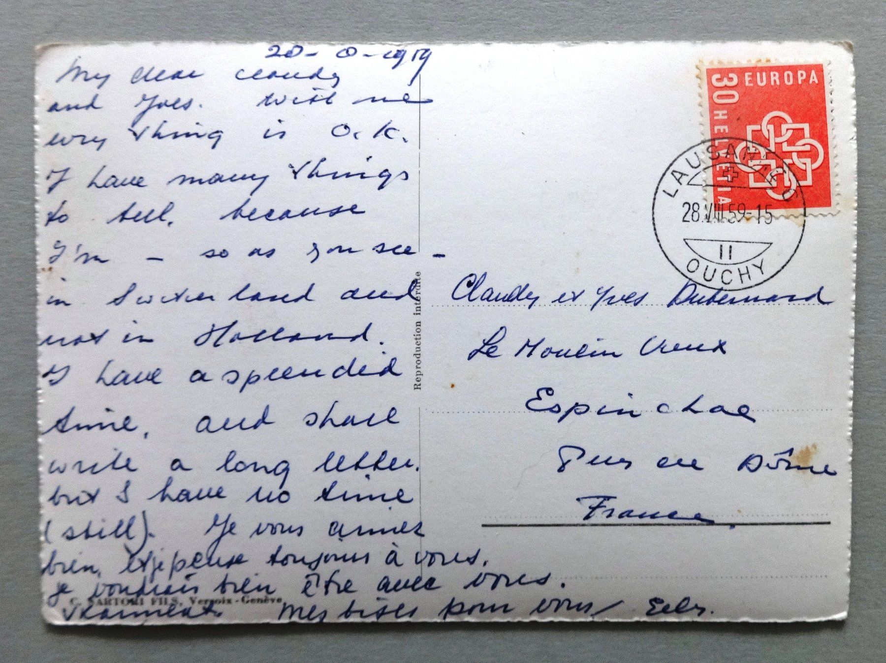 Cartes postales: Ile de Salagnon et Dents du Midi – Défectueux à Fétigny par Billy2miny 1