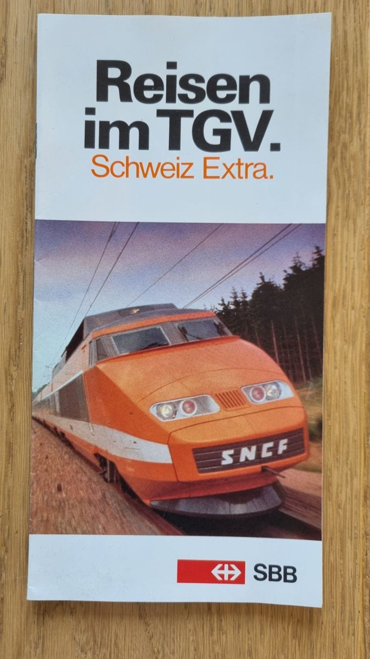 SBB/CFF/FFS Documenti: SBB TGV Prospekt - 70er-Jahrr – Usato da Bözberg venduto da heinz-d