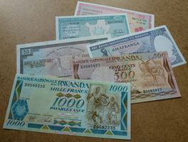 Rwanda/Burundi ++ Tolles Lot von 6 Banknoten ab 1981