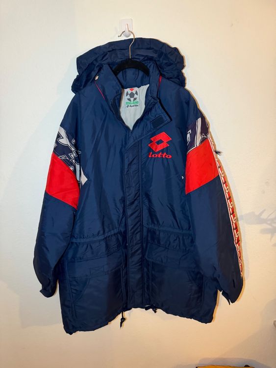Veste Bomber Vintage Lotto AC Milan Années 90 - Taille XL (coupe L)