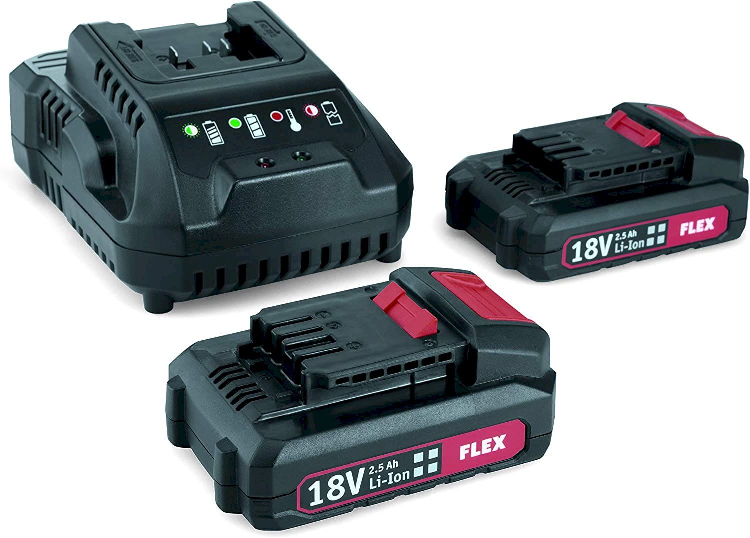 Tutti gli attrezzi: Flex P-Set 22 Q Ladegerät + 2xAkku 2,5Ah – Nuovo e nell'imballaggio originale da Bottighofen venduto da zaap