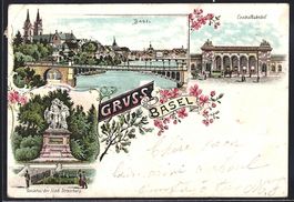 Litho Basel, Centralbahnhof, Denkmal der