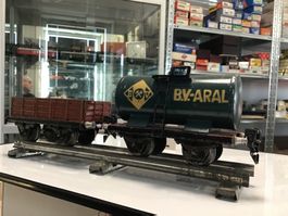 Märklin 2X B.V. Aral + Wagen, Spur 0, Vintage, Top!