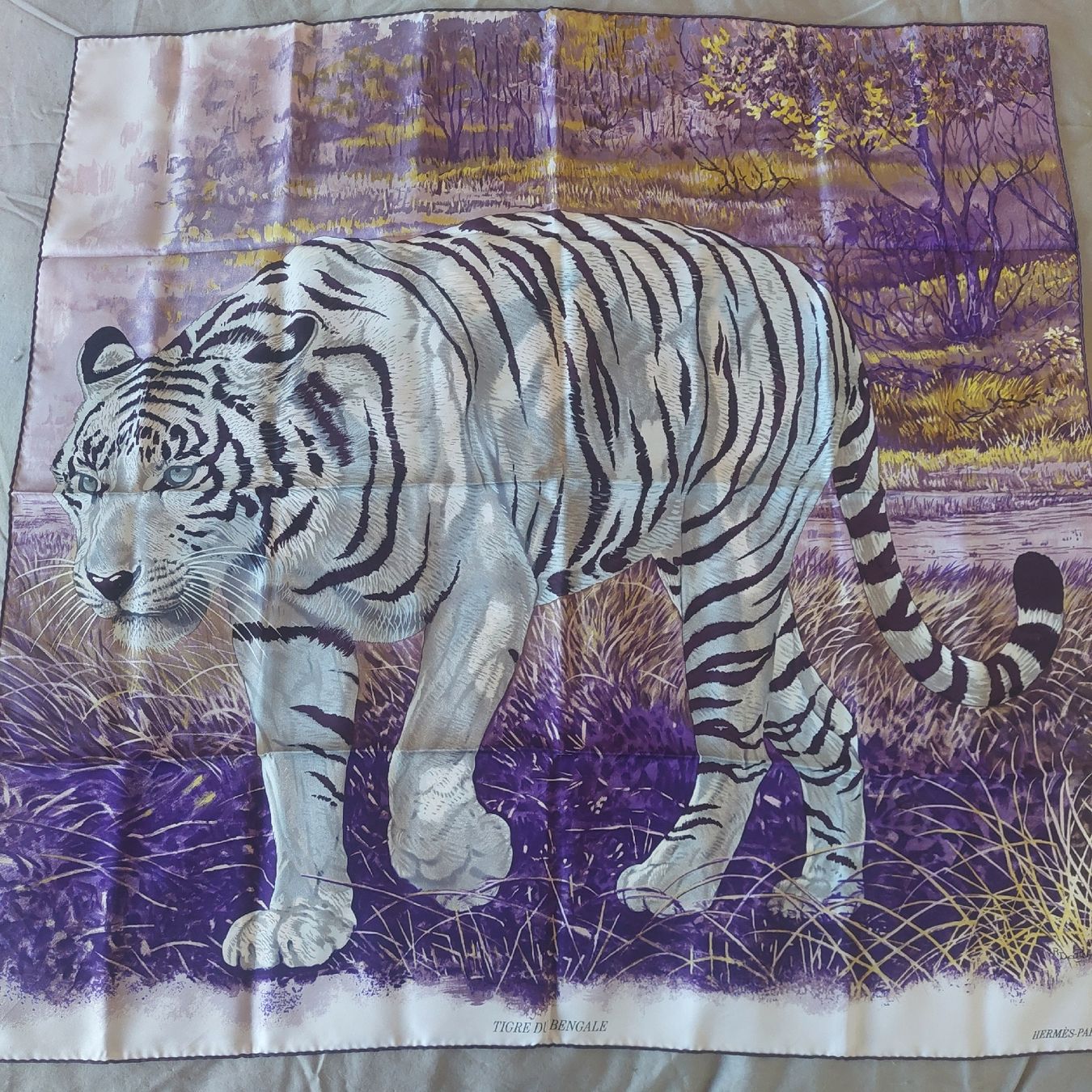 Hermès Foulards, Tücher & Schals: Hermès Carré Tigre du Bengale – Gebraucht aus Genève von s_t_z8jl