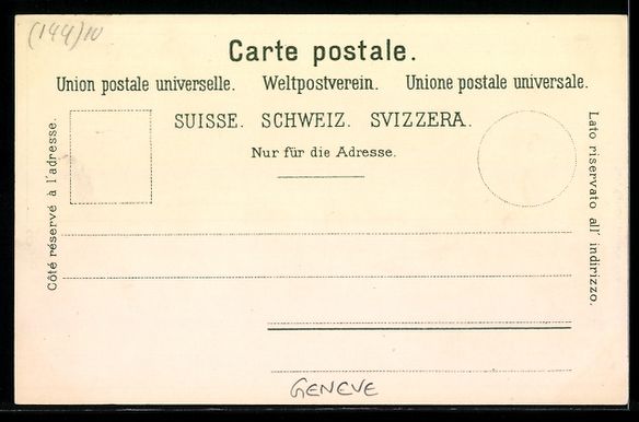 Ansichtskarten: Litho Geneve, Exposition nationale Suiss – Gebraucht aus Berlin von bartko-reher 1