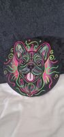 Handbemalte Baumscheibe Französische Bulldogge