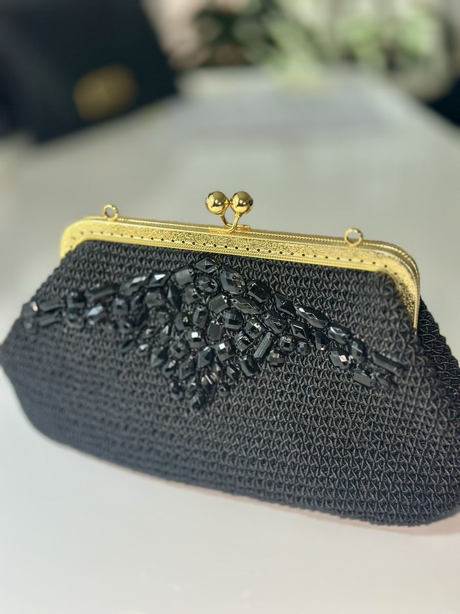 Sonstiges Uhren Zubehör: Black Beaded Bag with Gold Chain Strap – Neu und originalverpackt aus Oftringen von Eylem79 6