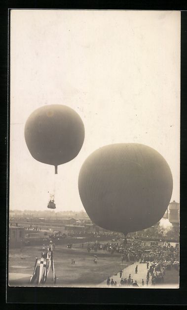 Cartoline postali: AK Zwei Heissluftballons beim Abflug – Usato da Berlin venduto da bartko-reher
