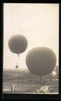 AK Zwei Heissluftballons beim Abflug
