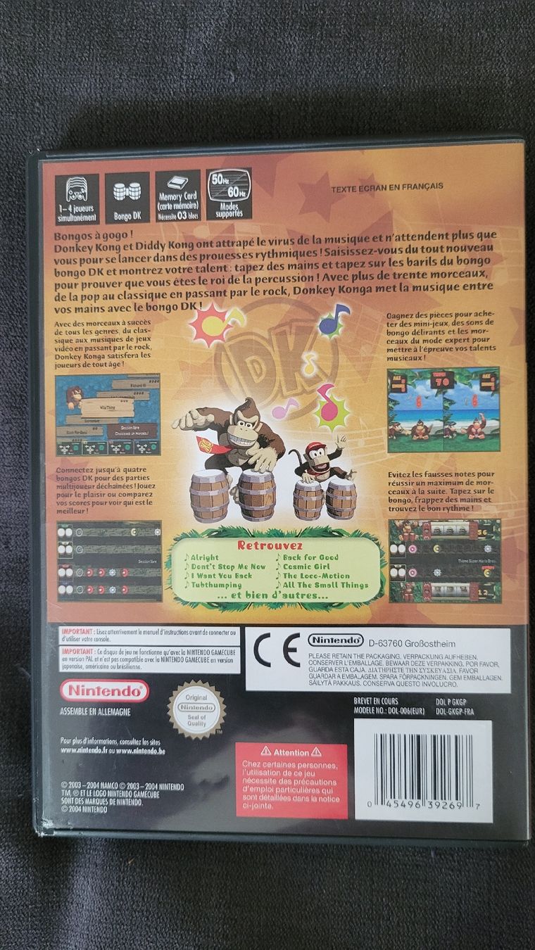 Nintendo Giochi: Donkey Konga inkl. Bongo DK / Gamecube Spiel. – Nuovo (secondo la descrizione) da Biel/Bienne venduto da Retrohr 5