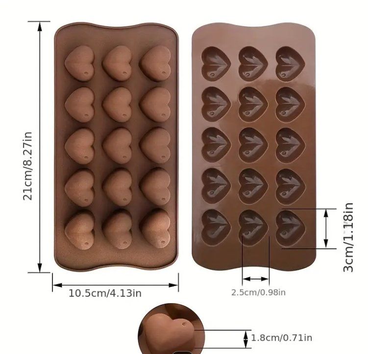 Teglie da forno: Silikonform Herz Schokolade Pralinen DIY Silikon Form – Nuovo e nell'imballaggio originale da Dintikon venduto da Vexi 2