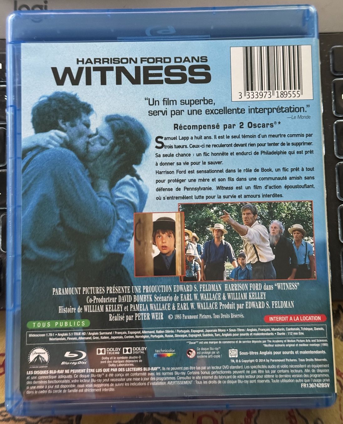 Tutti i DVDs: Blu-ray Witness (1985) – Usato da Semsales venduto da __Florian__ 2