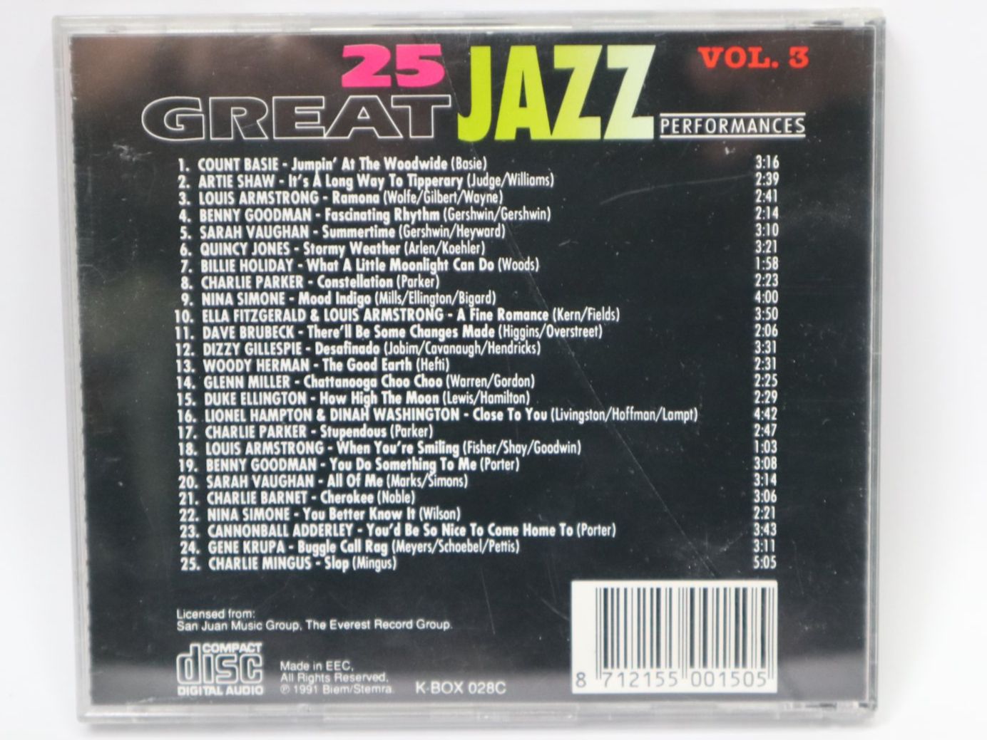 CDs: CD 25 Great Jazz Performances Various Compilation – Gebraucht aus Eschenbach SG von Astalavista 1
