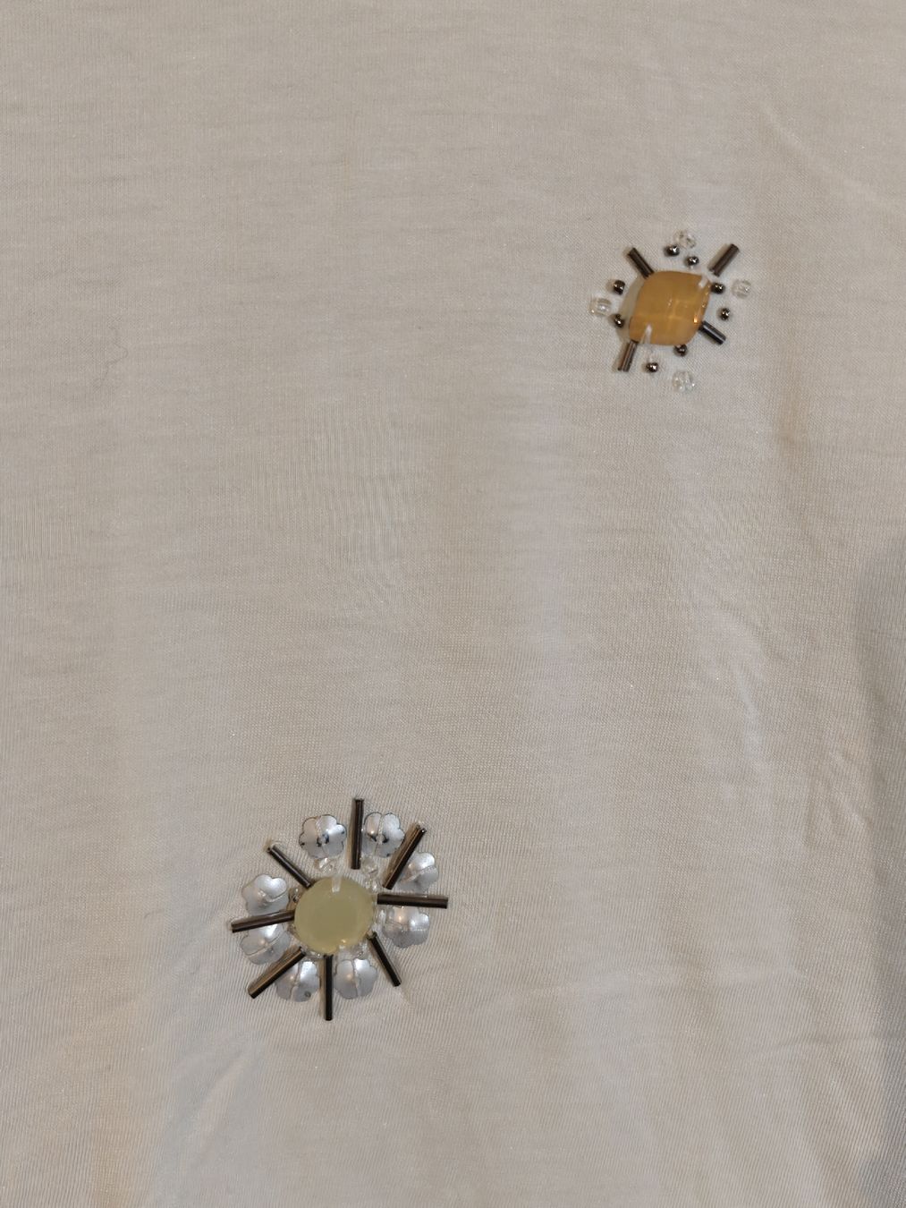 H&M T-Shirts: T-Shirt - Weiss mit Schmucksteinen - Gr. S – Neu (gemäss Beschreibung) aus Winterthur von Dana_33 1