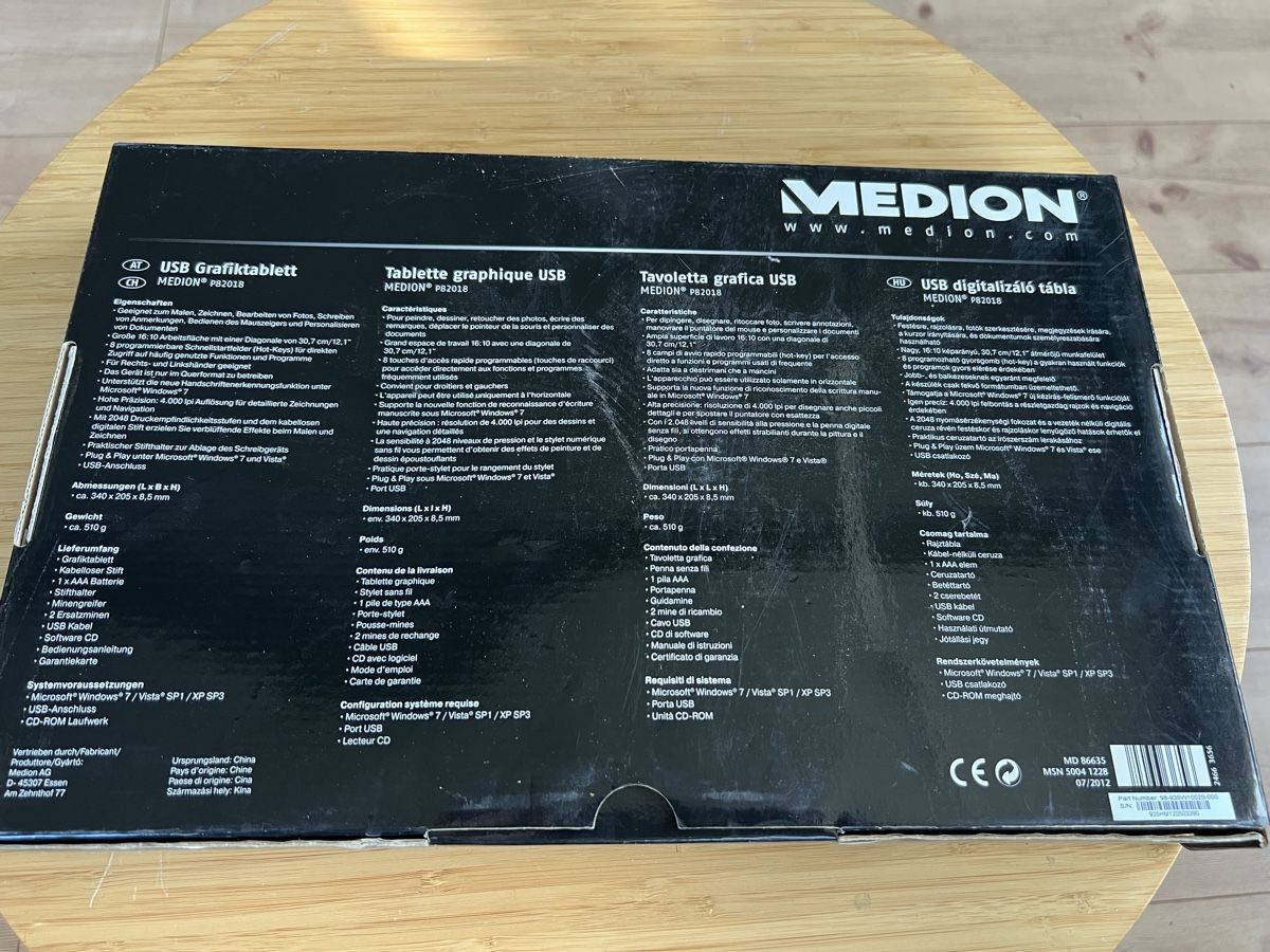 Medion Tablet PC: Medion USB Grafiktablett – Nuovo e nell'imballaggio originale da Laufen venduto da groove60 2