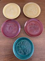 Vintage 5 assiettes à fondue