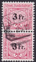 Eisenbahnmarke ZNr. 85 (Ausgabe 1948/59) im Paar, gestempelt