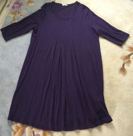 SUBLIME robe tunique violette Lagenlook DEERBERG, t. 2XL