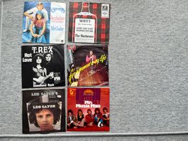 Vinyl Singles, ca. 1970er Jahre, 6 Stück