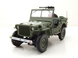 Jeep Willys US Army D-Day 1944 dunkel Oliv / Decor      1:18