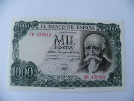 Spanien 1000 Pesetas 1971, P-154, Rarität, Wie Neu