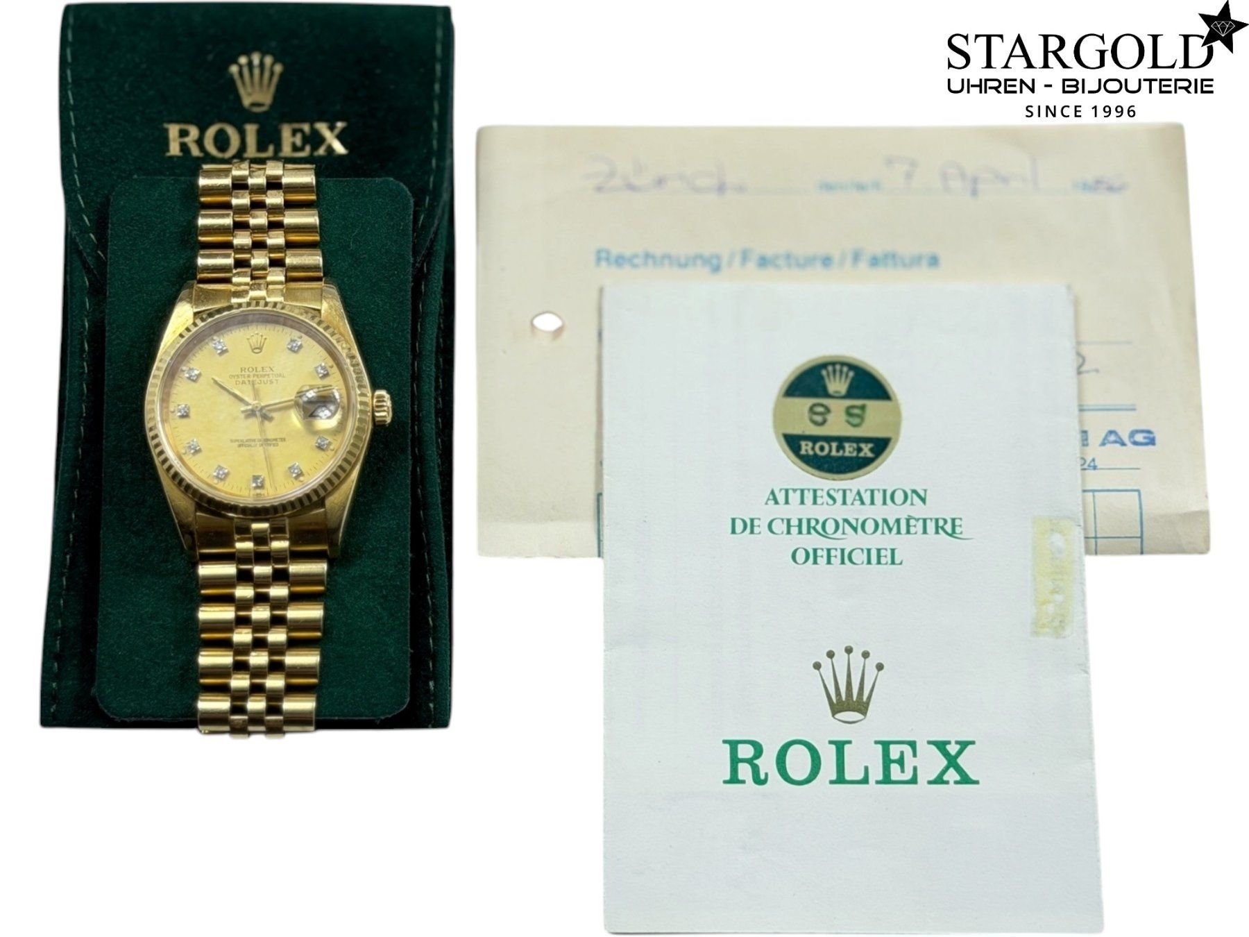 Rolex Orologi: Rolex Datejust 18K Gold - 16018 – Usato da Zürich venduto da Stargold-Uhren 8