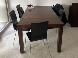 Esstisch Holz dunkel ausziehbar