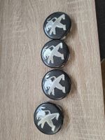 4x Peugeot Radkappen (4er-Set) – Dunkelgrau / Chrom
