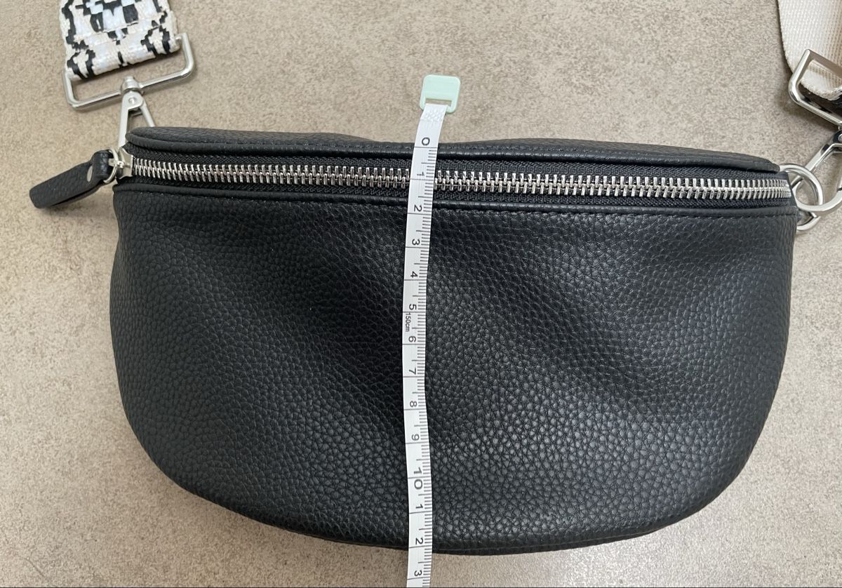 Borse da donna: Gürteltasche schwarz Lederimitat mit Stoffgurt – Nuovo (secondo la descrizione) da Bronschhofen venduto da Sommernacht03 4