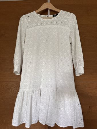 Saint + Sofia White Broderie Anglaise Summer Dress UK 12 55 