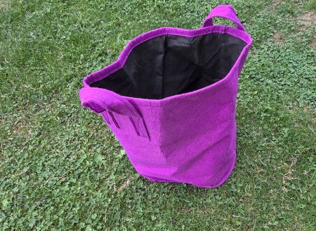 Violette Filz Tasche/Korb mit 2 Henkel