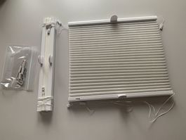 Plissées Weiss im Doppel 2x f. 2 Fenster, Neuwertig