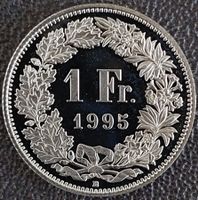 1 Franken 1995 stgl. / aus Münzsatz