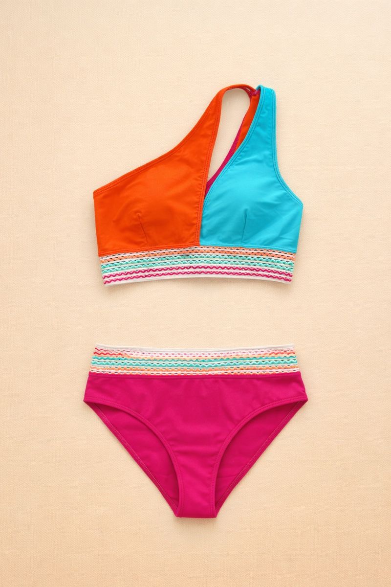 Costumi da bagno & Bikini: BIKINI ASYMÉTRIQUE MULTICOLORE – Nuovo (secondo la descrizione) da Lausanne venduto da KeNaChic 1