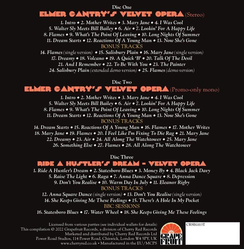 CD: Elmer Gantry's Velvet Opera - 3CD-Box – Usato da Niederhasli venduto da Hsoz 1