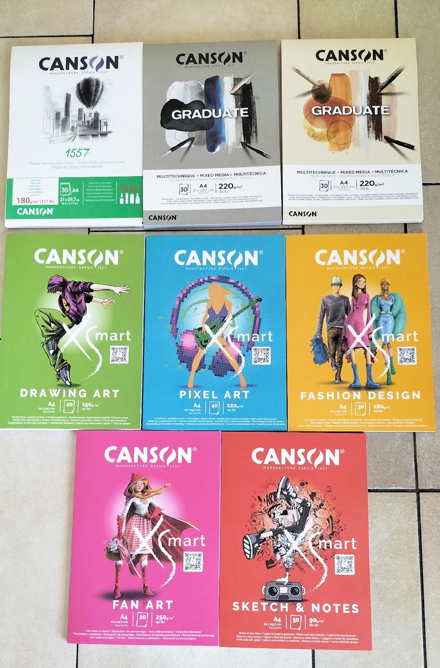 Canson Papiere: 8 blocs de papier à dessin CANSON format A4 – Neu und originalverpackt aus Morges von Naydeimy1731